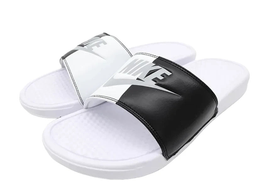 343880-104 Nike Benassi JDI White/Black (Men's)