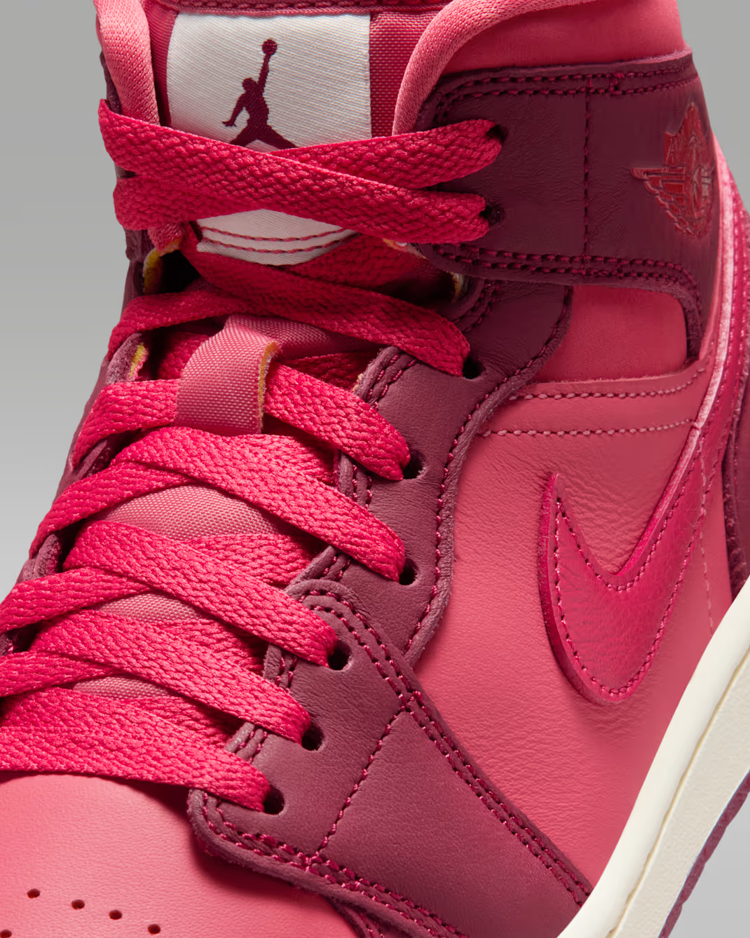 IB7018-600 Nike Air Jordan 1 Mid Valentine's Day 2026 Team Red (Women's)