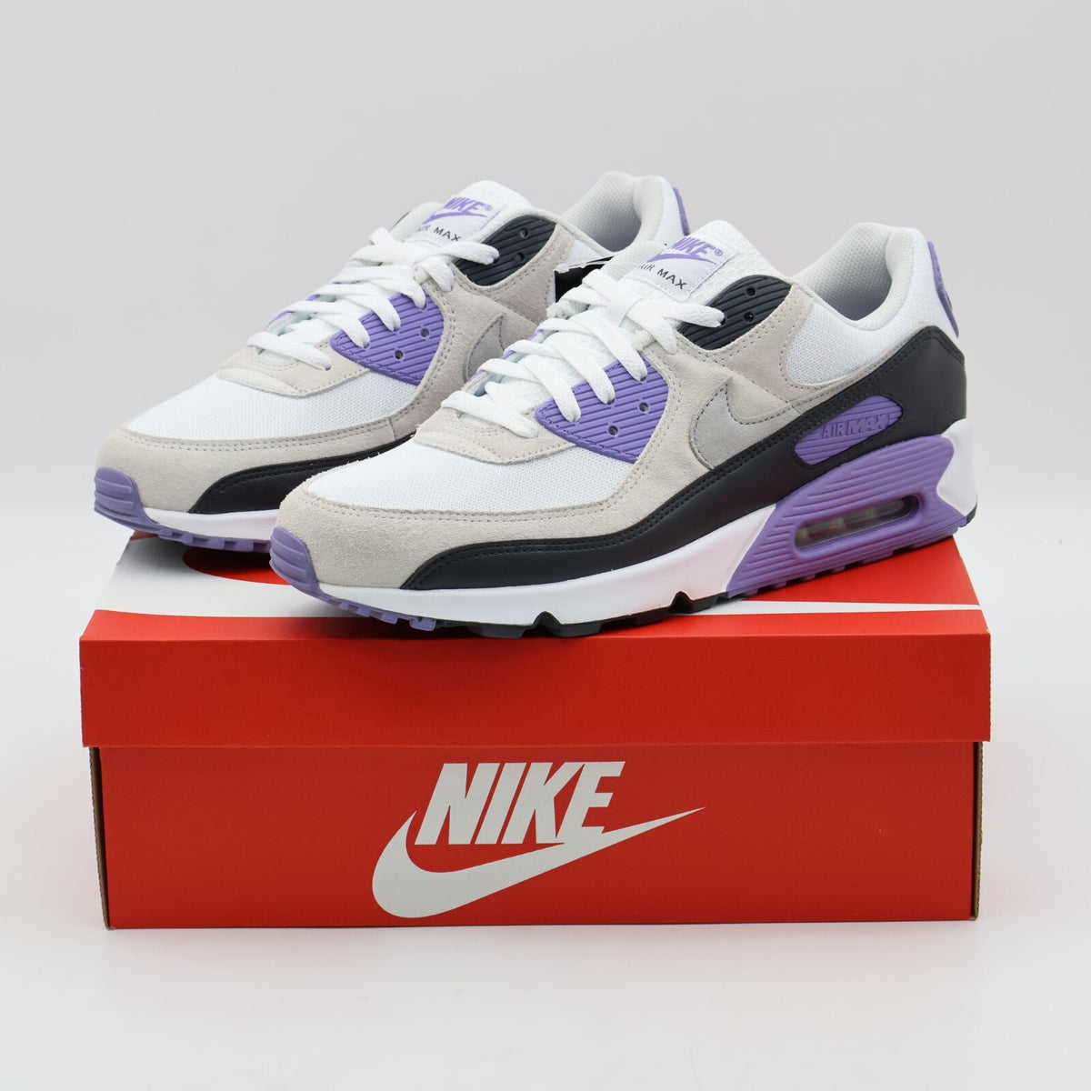 DM0029-114 Nike Air Max 90 Dusty Amethyst Photon Dust Light Smoke Grey (Men's)