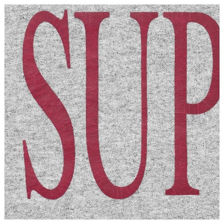 Supreme Capital Hooded Sweatshirt Heather Grey