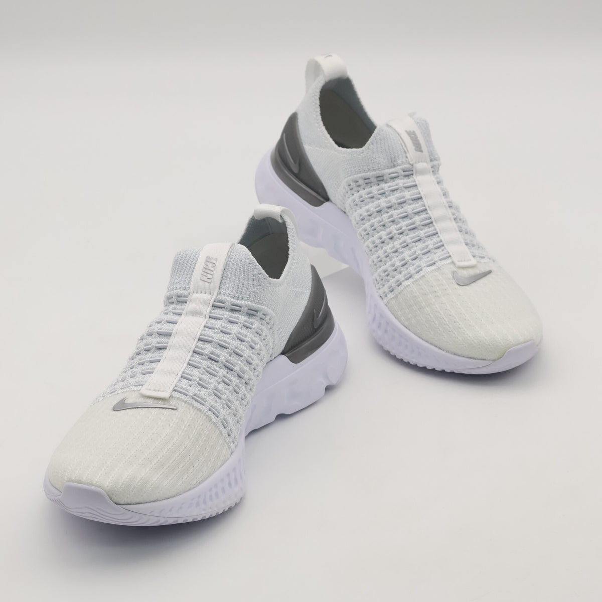 CJ0280-100 Nike React Phantom Run Flyknit 2 True White White Pure Plati (Women's
