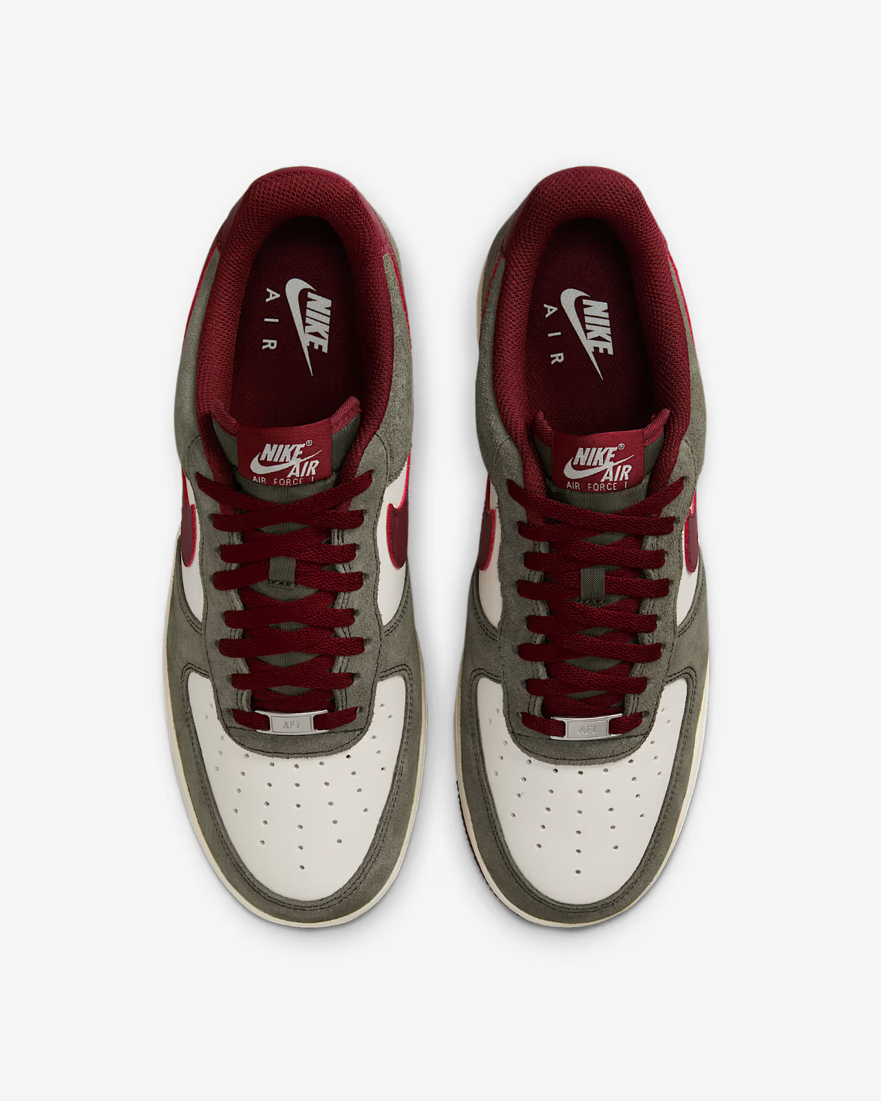 FQ8714-302 Nike Air Force 1 Low Cargo Khaki Pale Ivory Dark Team Red (Men's)