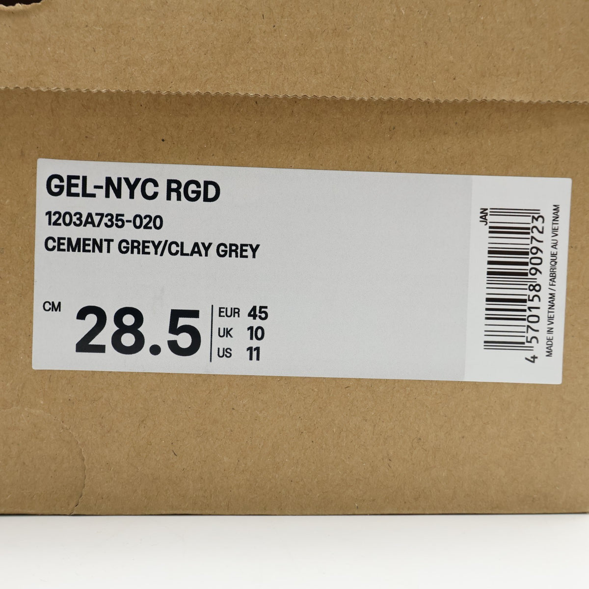 1203A735-020 asics GEL-NYC RGD Cement Grey Clay Grey (Men's)