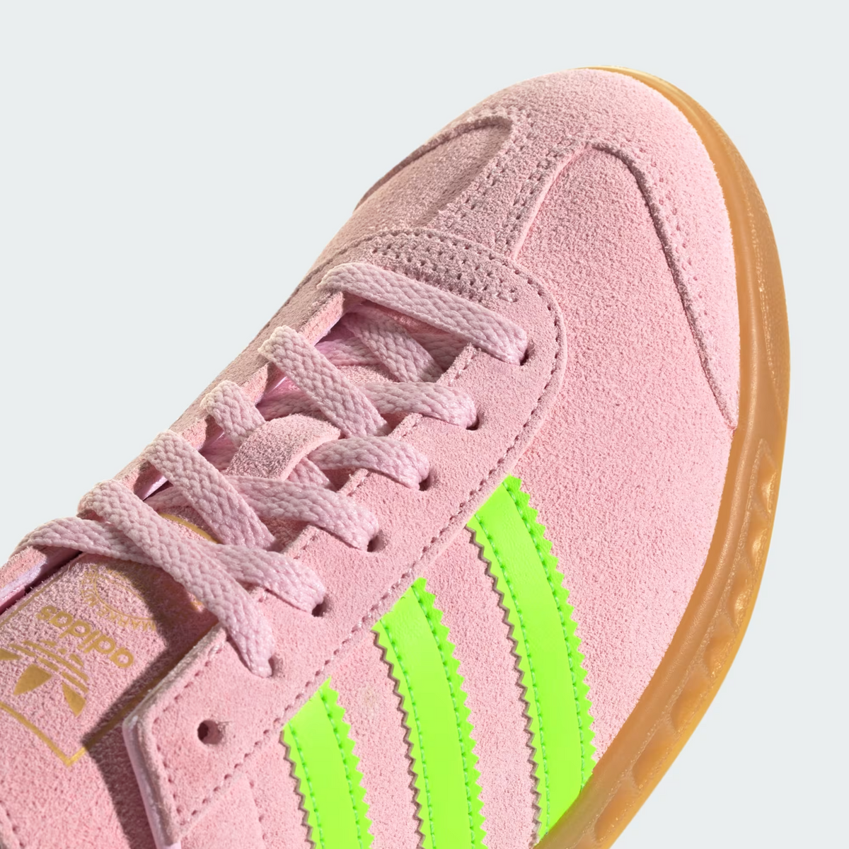 JS0683 adidas Originals Hamburg Clear Pink Solar Green Gold Metallic (Women's)