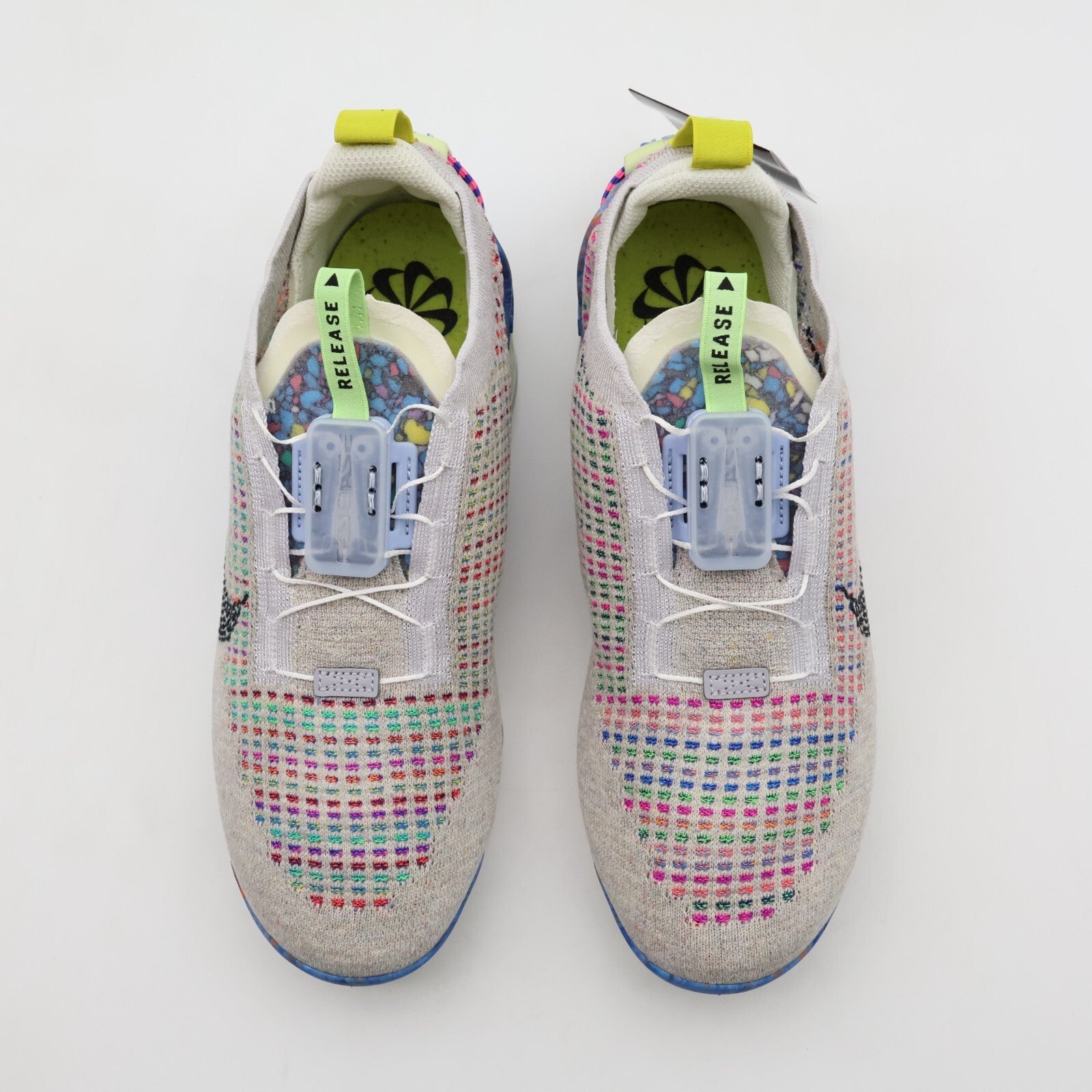 CJ6740-001 Nike Air Vapormax 2020 Flyknit Pure Platinum Multi Color Black (Men's