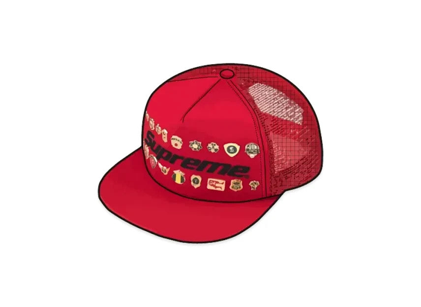Supreme Pins Mesh Back 5-Panel "Red"