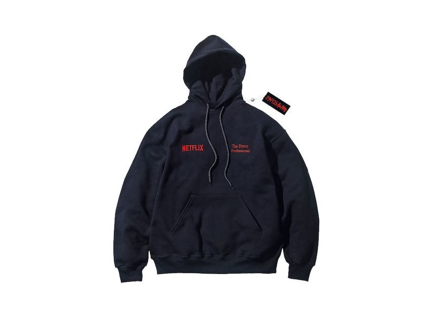 ENNOY Stylistshibutsu Netflix 23AW Hoodie+Pants Setup Black Netflix Red