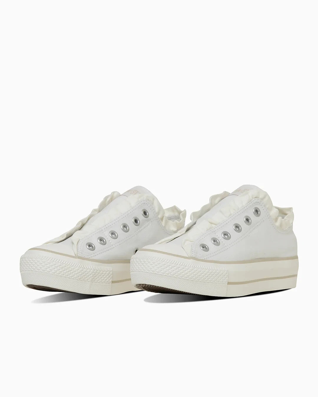 31315110 Converse All Star PLTS Frillslip OX Pure White Dusty Beige (Women's)
