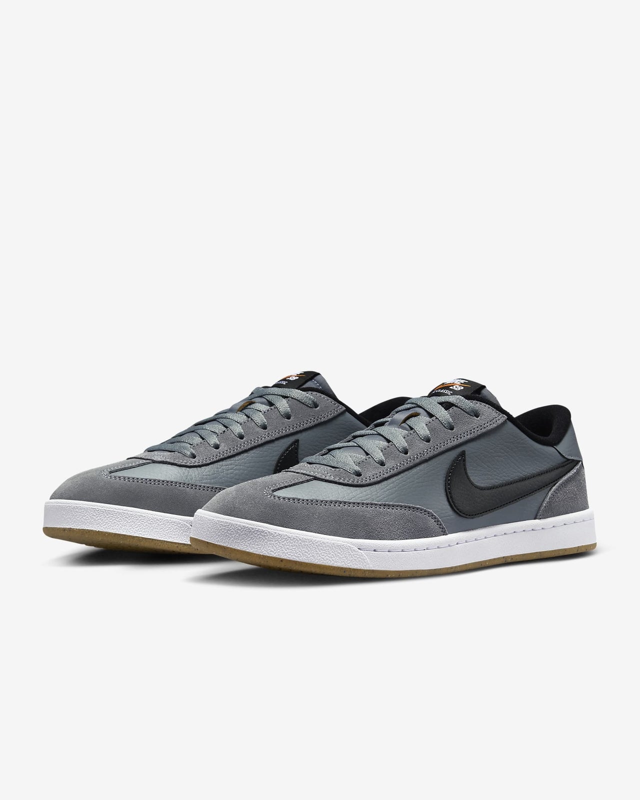 909096-003 Nike SB FC Classic Cool Grey White Vivid Orange Black (Men's)