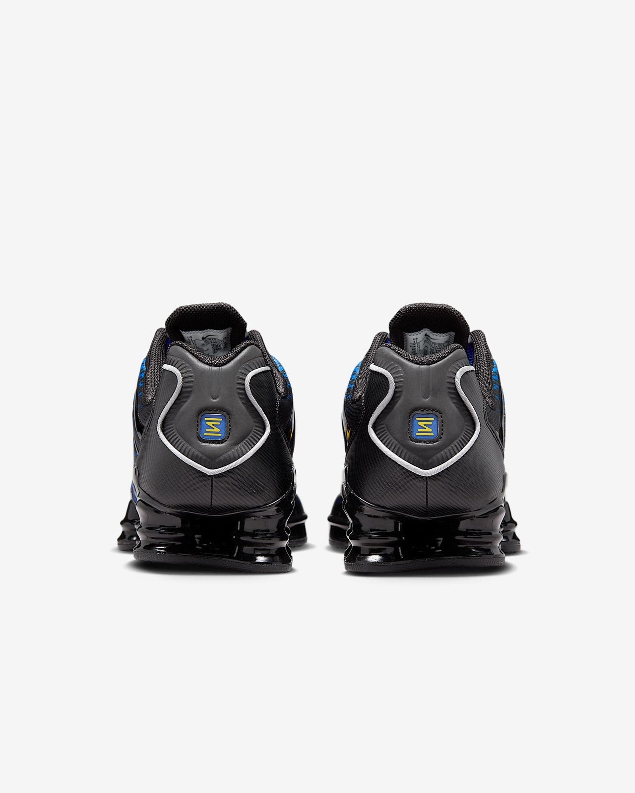IB7670-001 Nike Shox TL Black Varsity Maize Metallic Silver Lyon Blue (Men's)