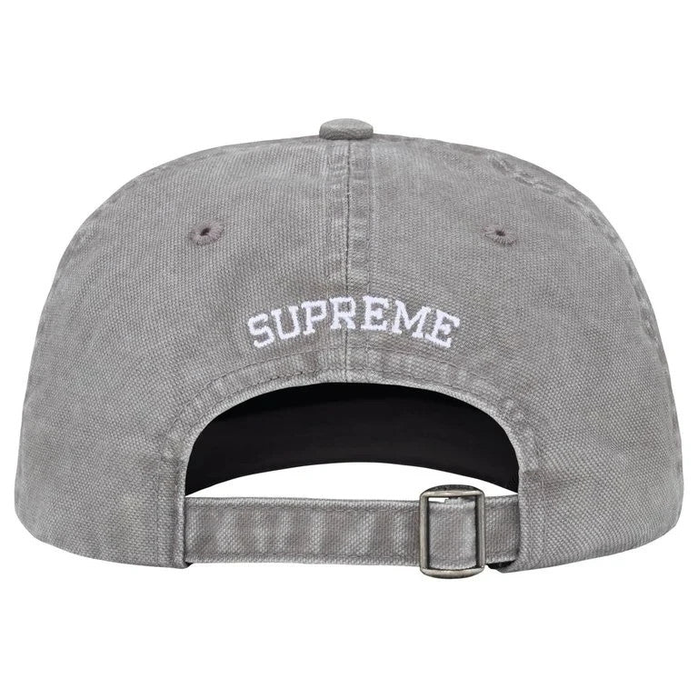 Supreme Washed Canvas S Logo 6-Panel Grey