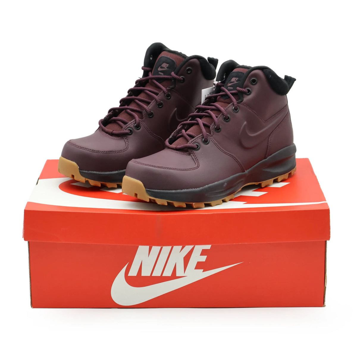 HF7095-600 Nike Manoa Leather Burgundy Crush Black Gum Medium Brown (Men's)