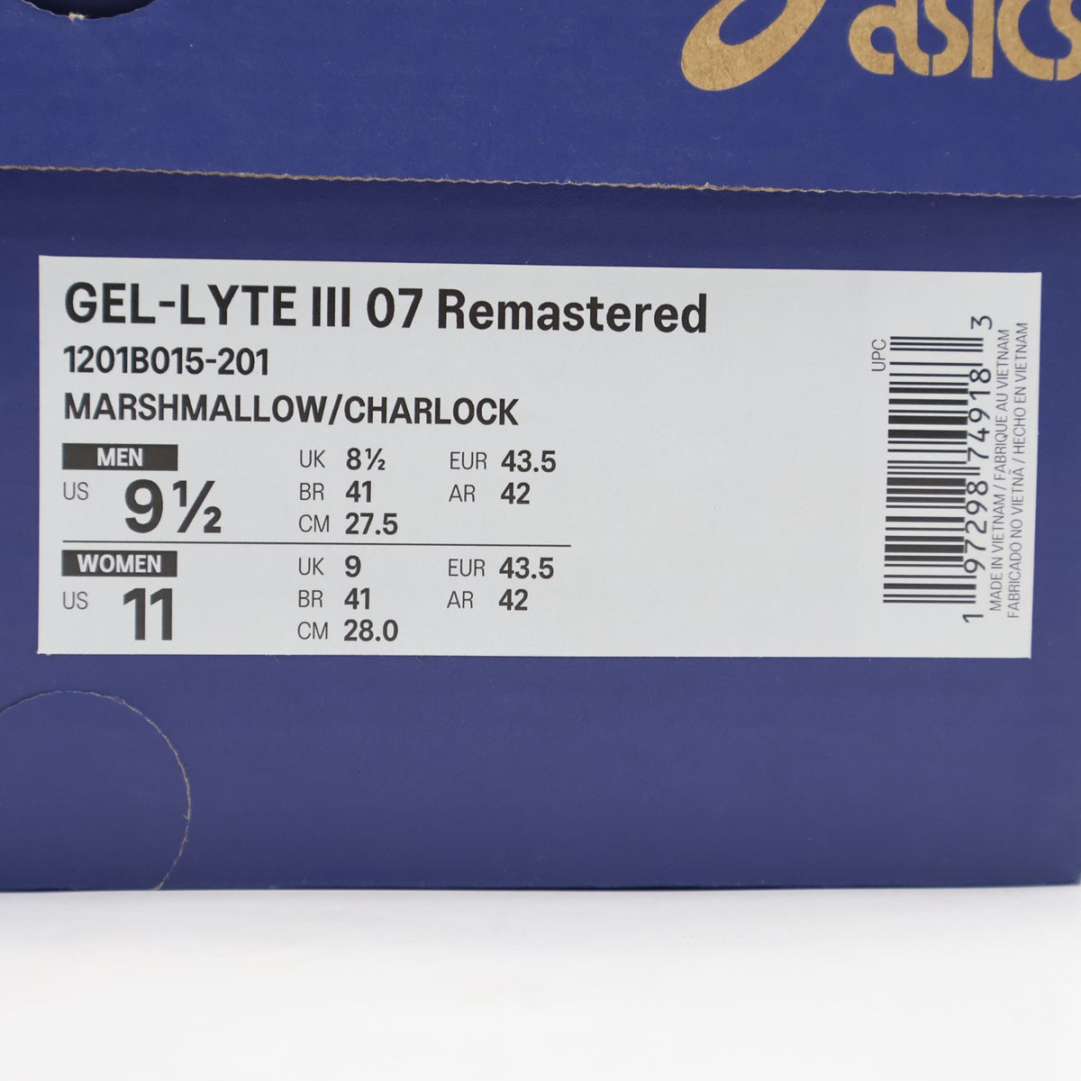 1201B015-201 Kith Ronnie Fieg Asics Gel-Lyte 3 Reamastered Brazil (Men's)