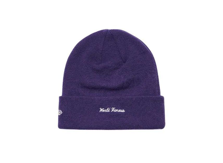 Supreme New Era Cross Box Logo Beanie Purple