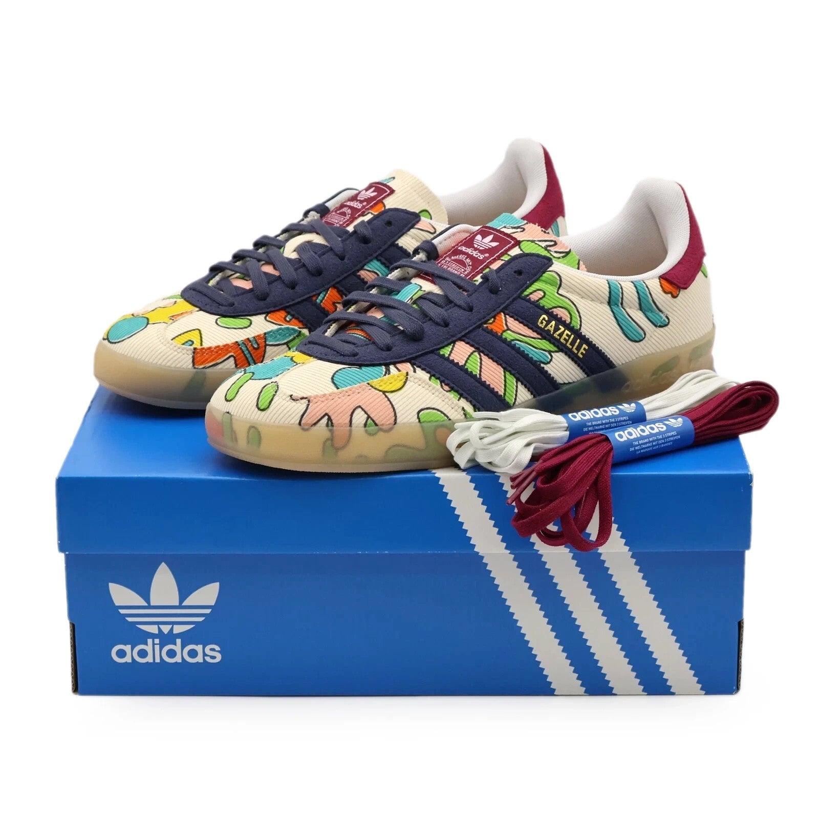 IG2849 Sean Wotherspoon Ã adidas Gazelle Indoor Corduroy Ecru Tint Shadow Navy
