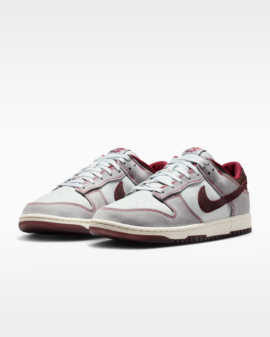 IH1942-001 Nike Dunk Low Retro SE Pure Platinum Burgundy Crush (Men's)