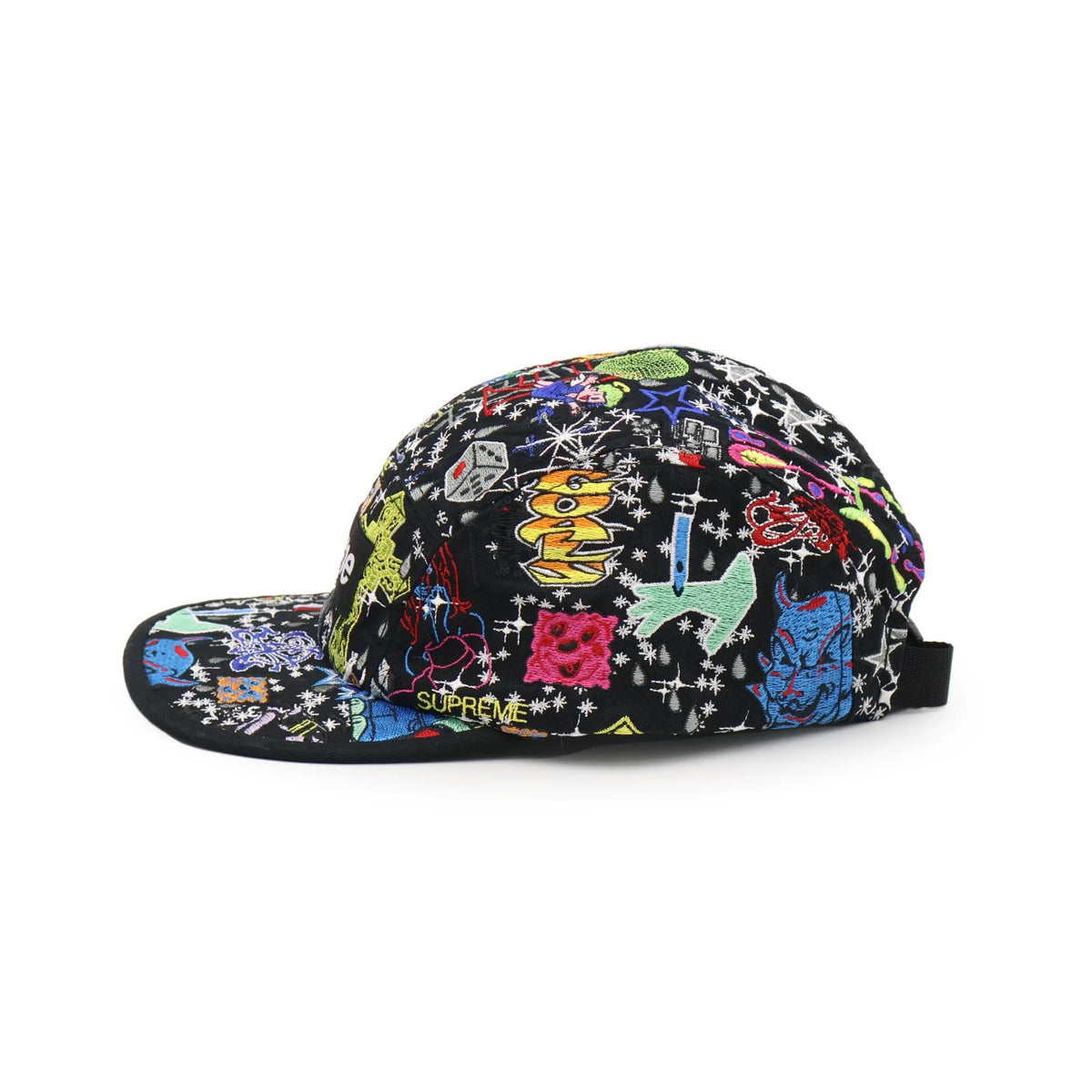 Supreme AOI Embroidered Camp Cap Black