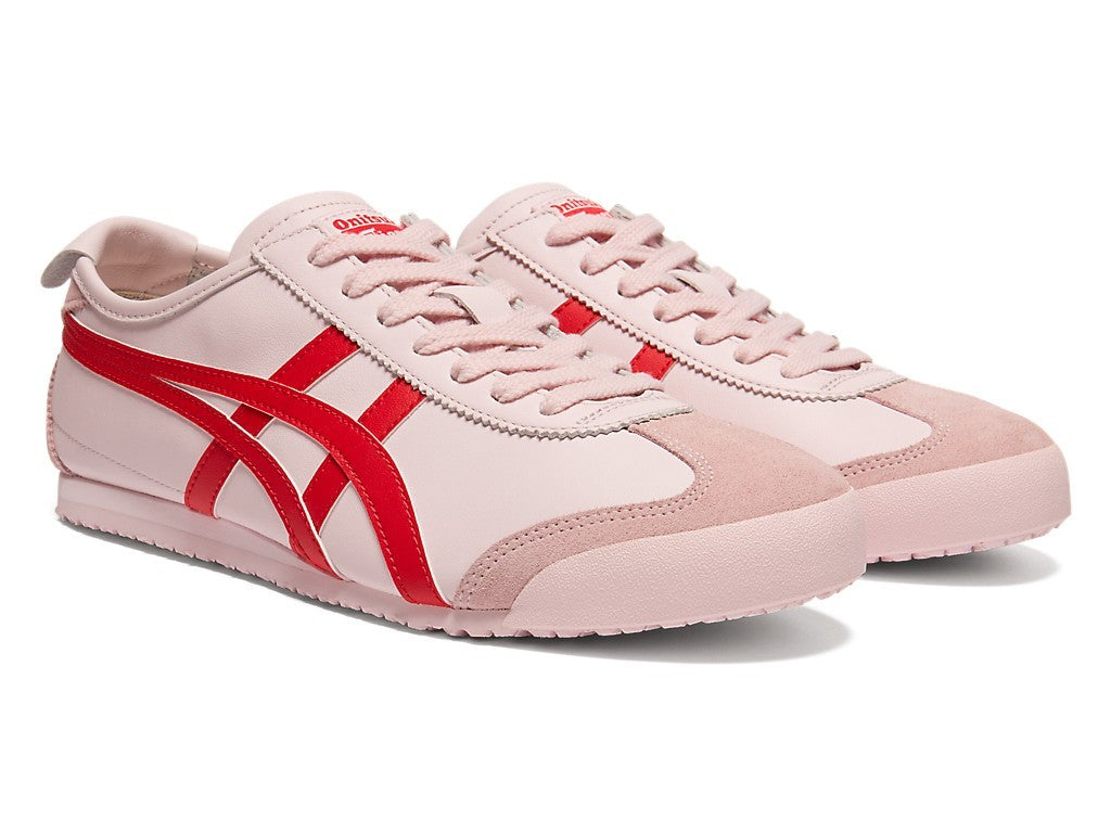 1183C102-702 Onitsuka Tiger Mexico 66 "Crystal Pink/Classic Red" (Men's)