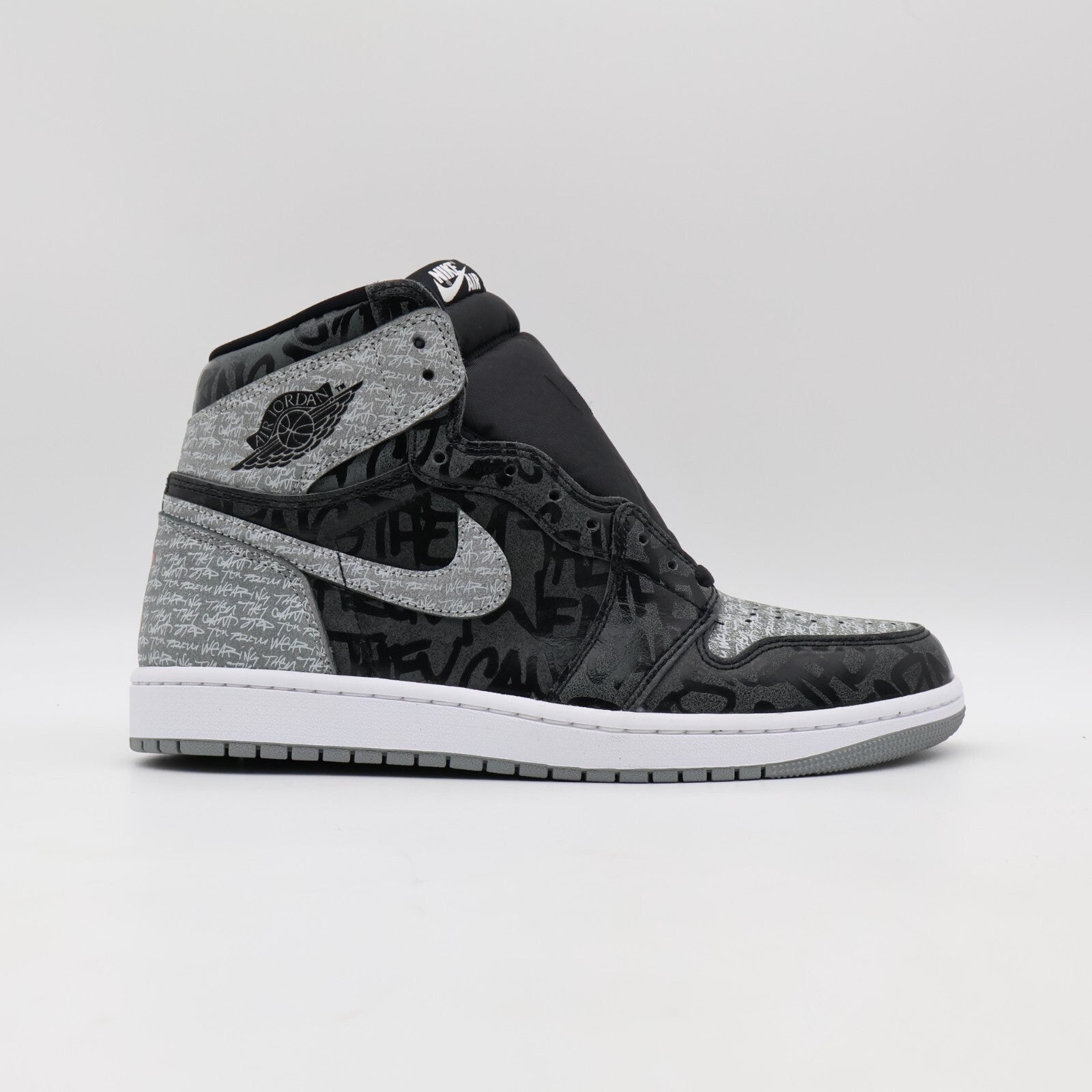 555088-036 Nike Jordan 1 High OG Rebellionaire Black White Particle Grey (Men's)