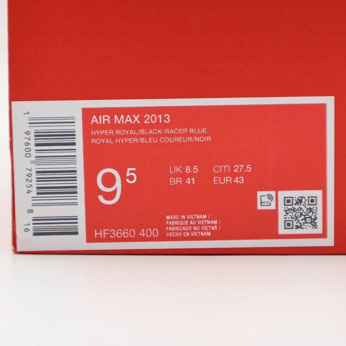HF3660-400 Nike Air Max 2013 Royal Blue (Men's)