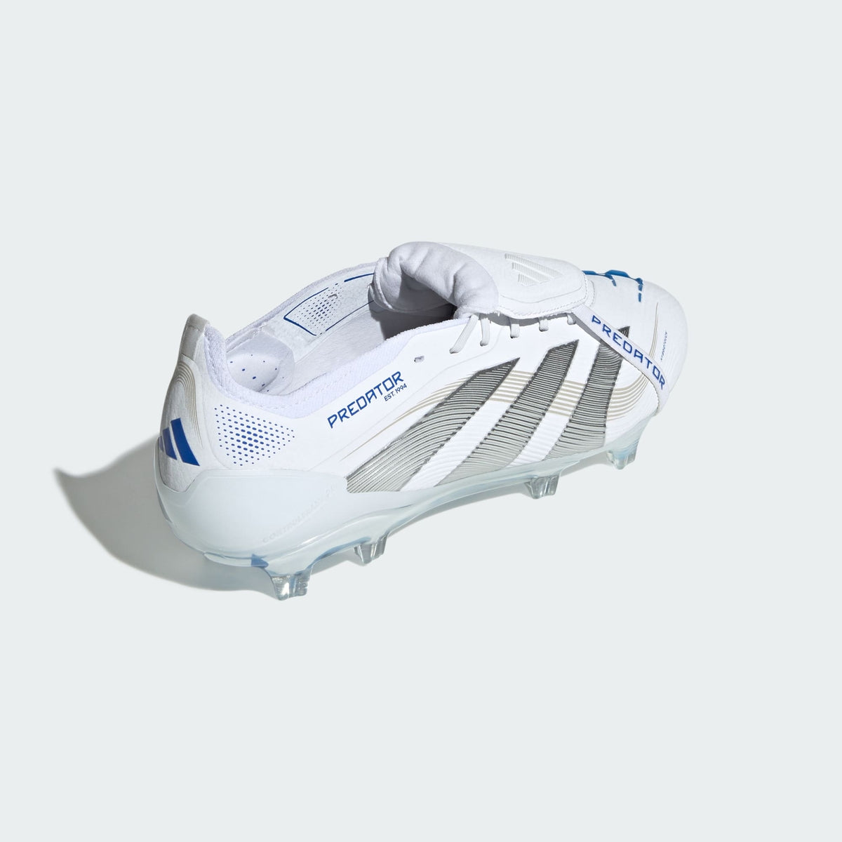 ID8965 adidas Predator Elite Fold Over Tongue FG Cloud White Silver (Men's)