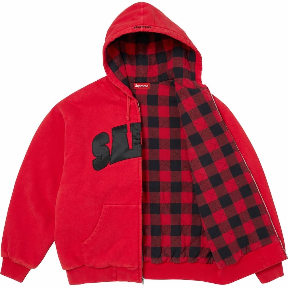 Supreme SALEM Zip Up Hooded Sweatshirt Red
