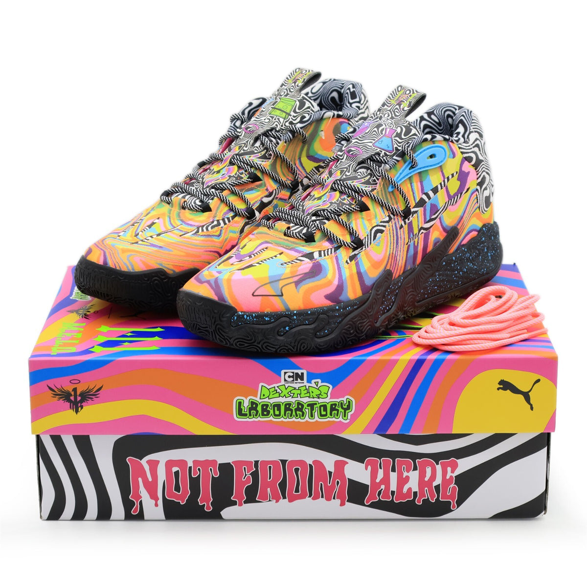379330-01 Dexterâs Laboratory Puma MB.03 Poison Pink Fluro Orange Pes (Men's)