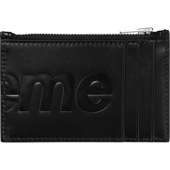 Supreme Leather Zip Card Holder (25FW) Black