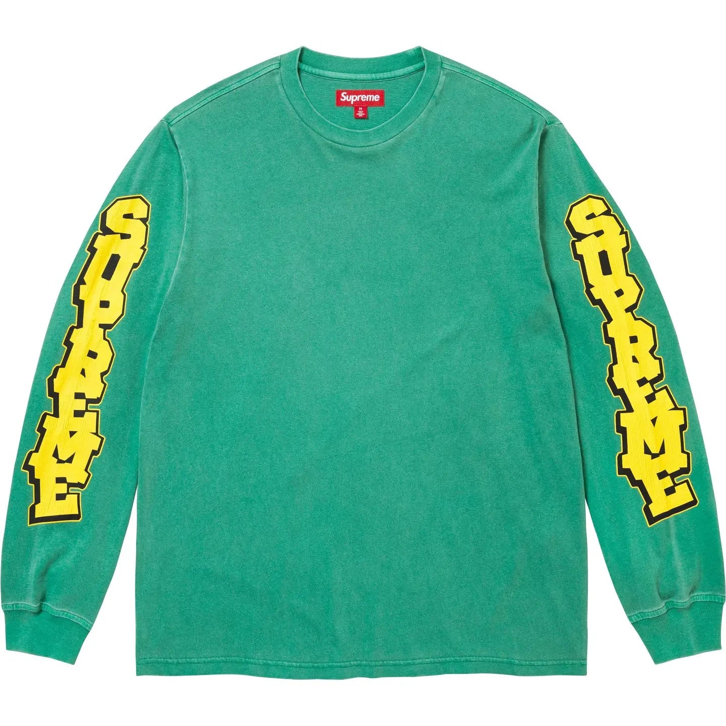 Supreme Cracked Sleeve L/S Top Washed Green