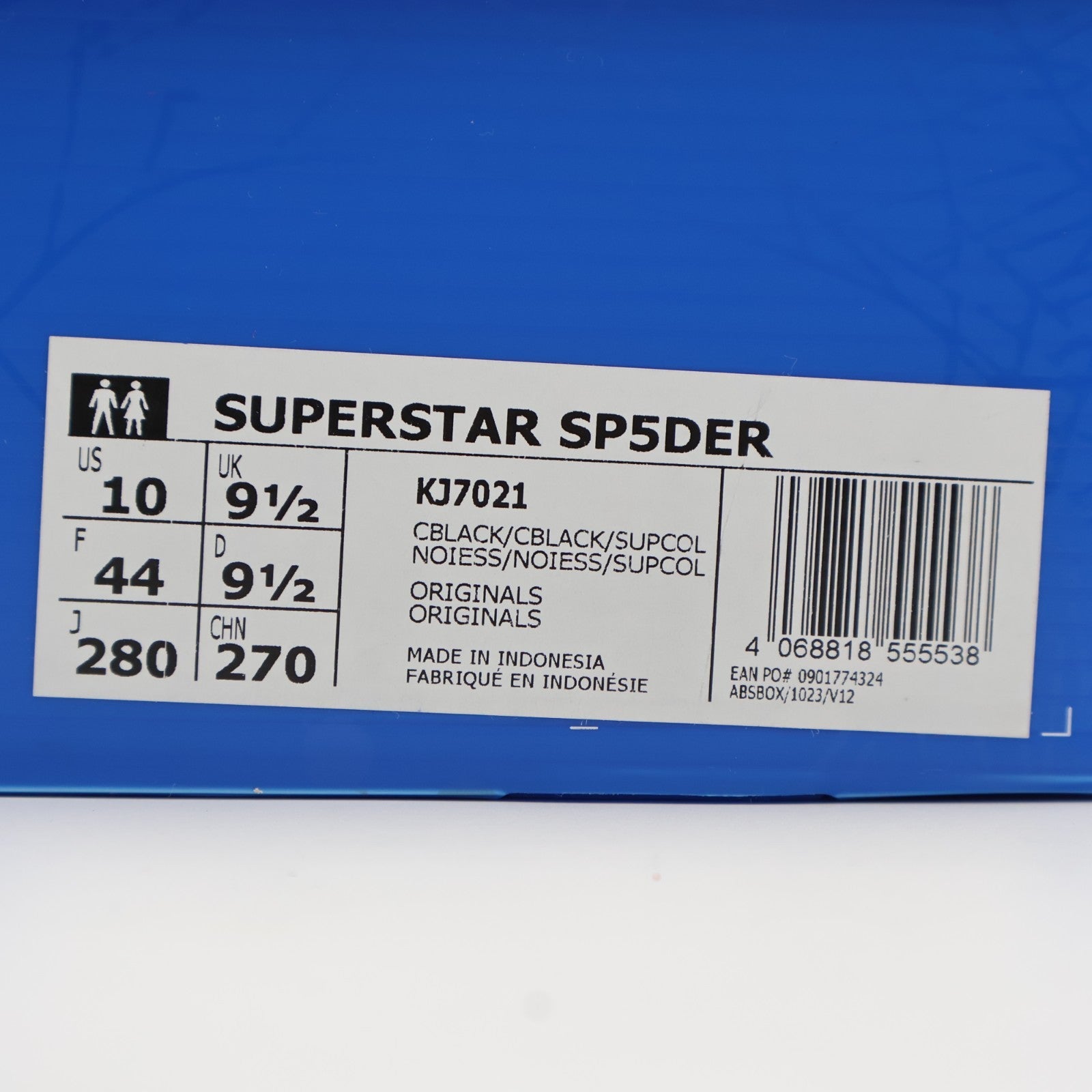 KJ7021 Sp5der adidas Superstar Core Black (Men's)