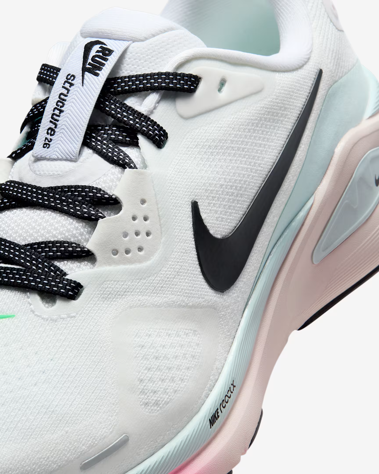 HJ1101-110 Nike Structure 26 White Glacier Ice Hyper Pink Black (Women's)