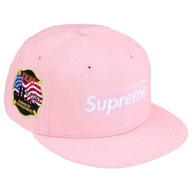 Supreme x FDNY Box Logo New Era Pink
