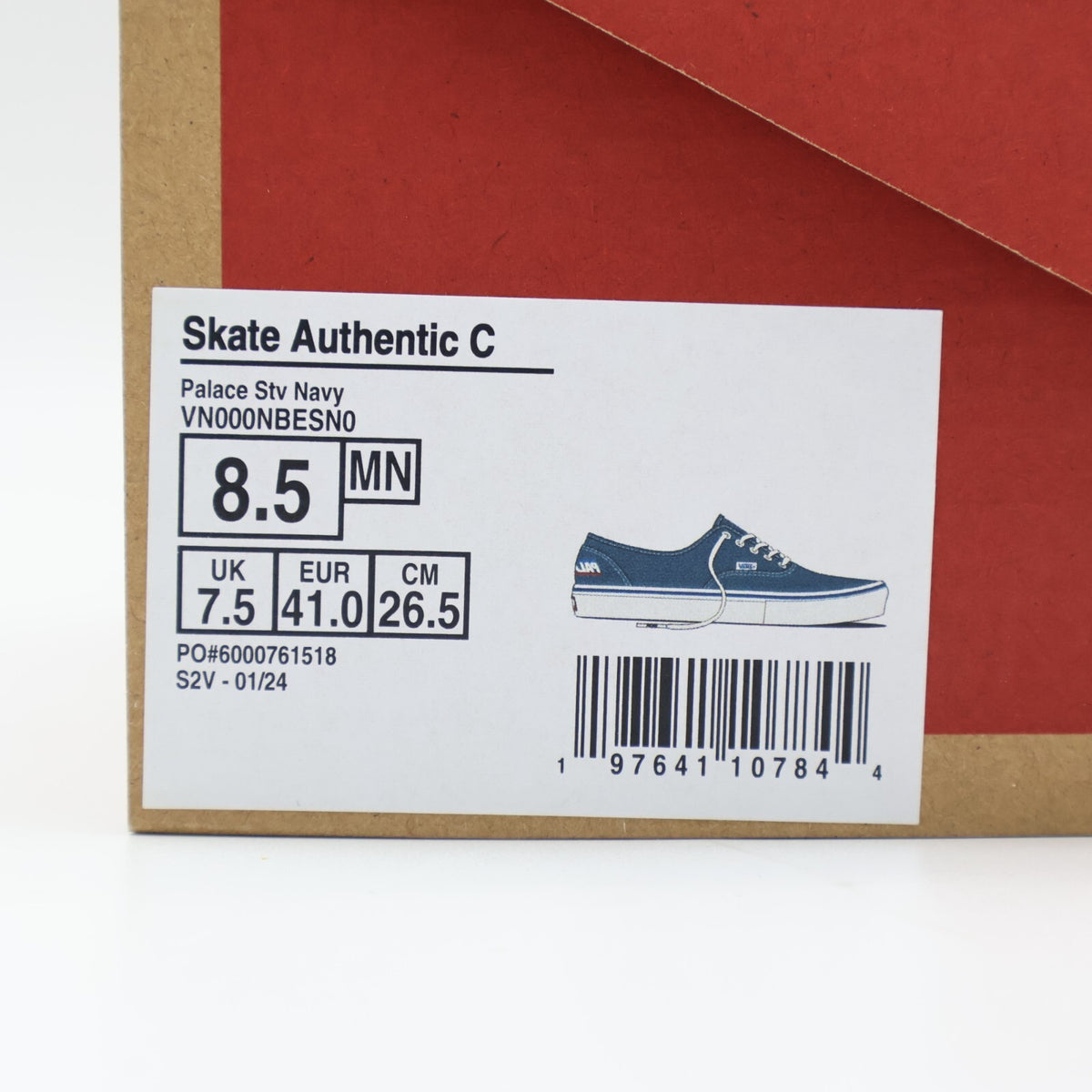 VN000NBESN0 Palace Skateboards Vans Authentic Blue (Men's)