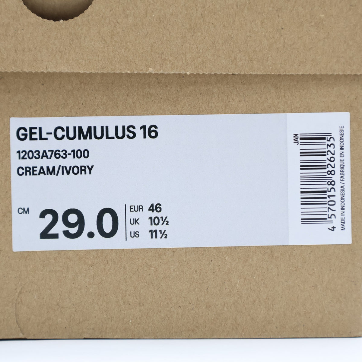 1203A763-100 Asics Gel-Cumulus 16 Cream Ivory (Men's)