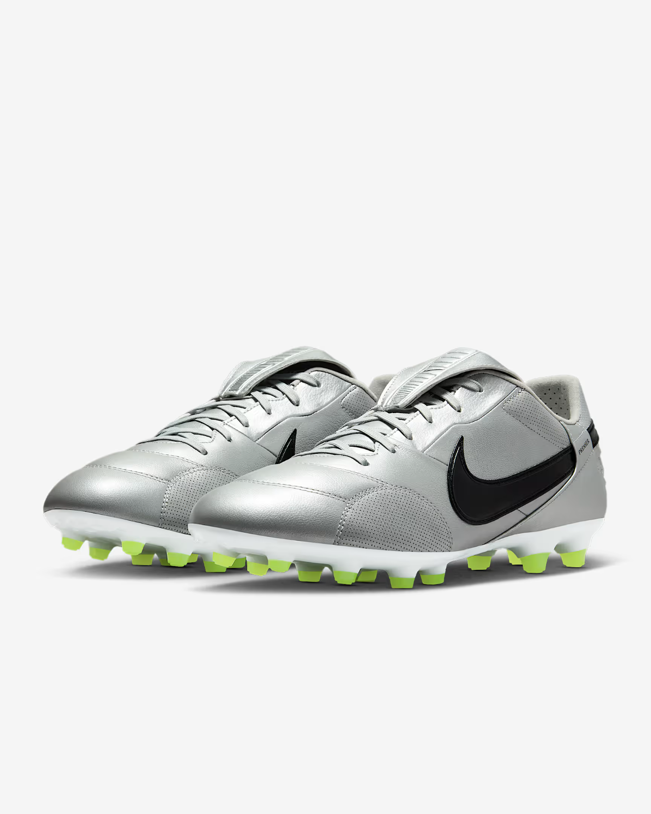 HM0265-004 Nike Premier 3 Firm-Ground Low-Cut Soccer Cleats Metallic (Men's)