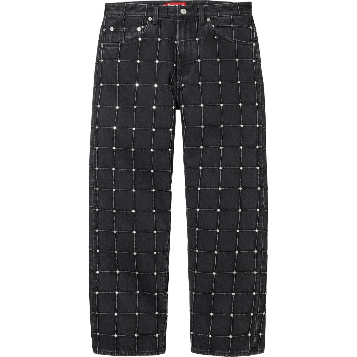 Supreme Studded Seam Loose Fit Jean Black