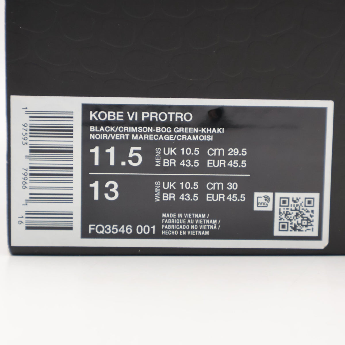 FQ3546-001 Nike Kobe 6 Protro Italian Camo (Men's)