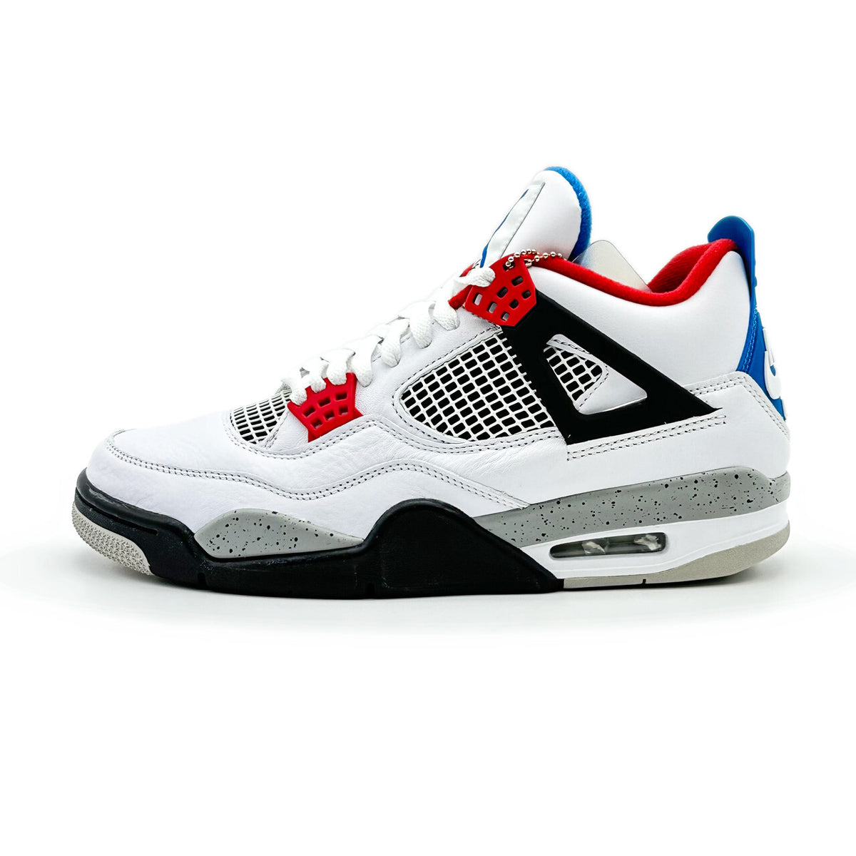 CI1184-146 Nike Air Jordan 4 Retro What The 4 Fire Red Military Blue Grey (Men's