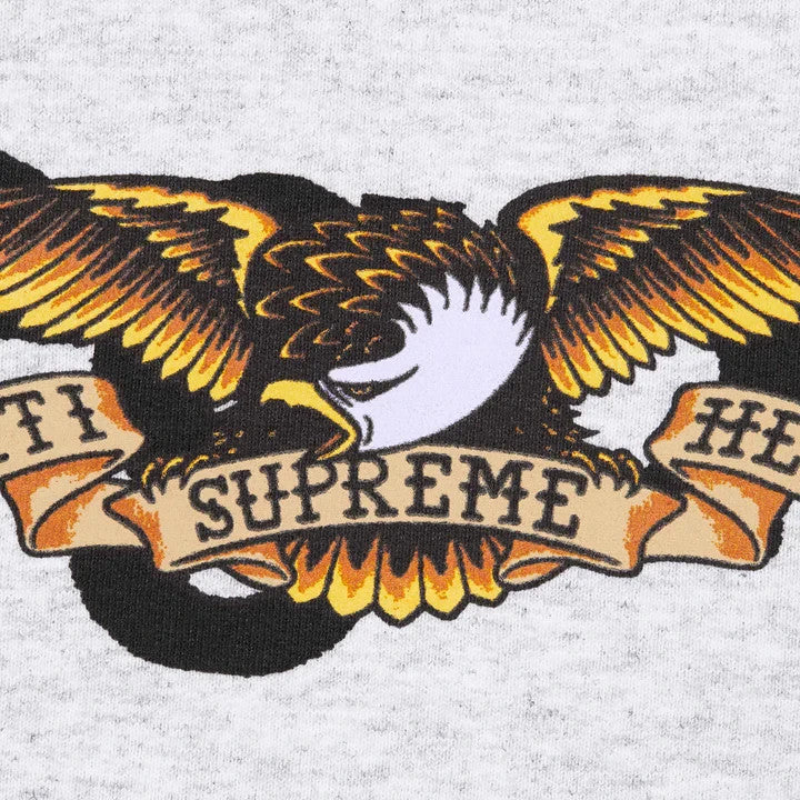 Supreme ANTIHERO Hooded Sweatshirt Heather Grey