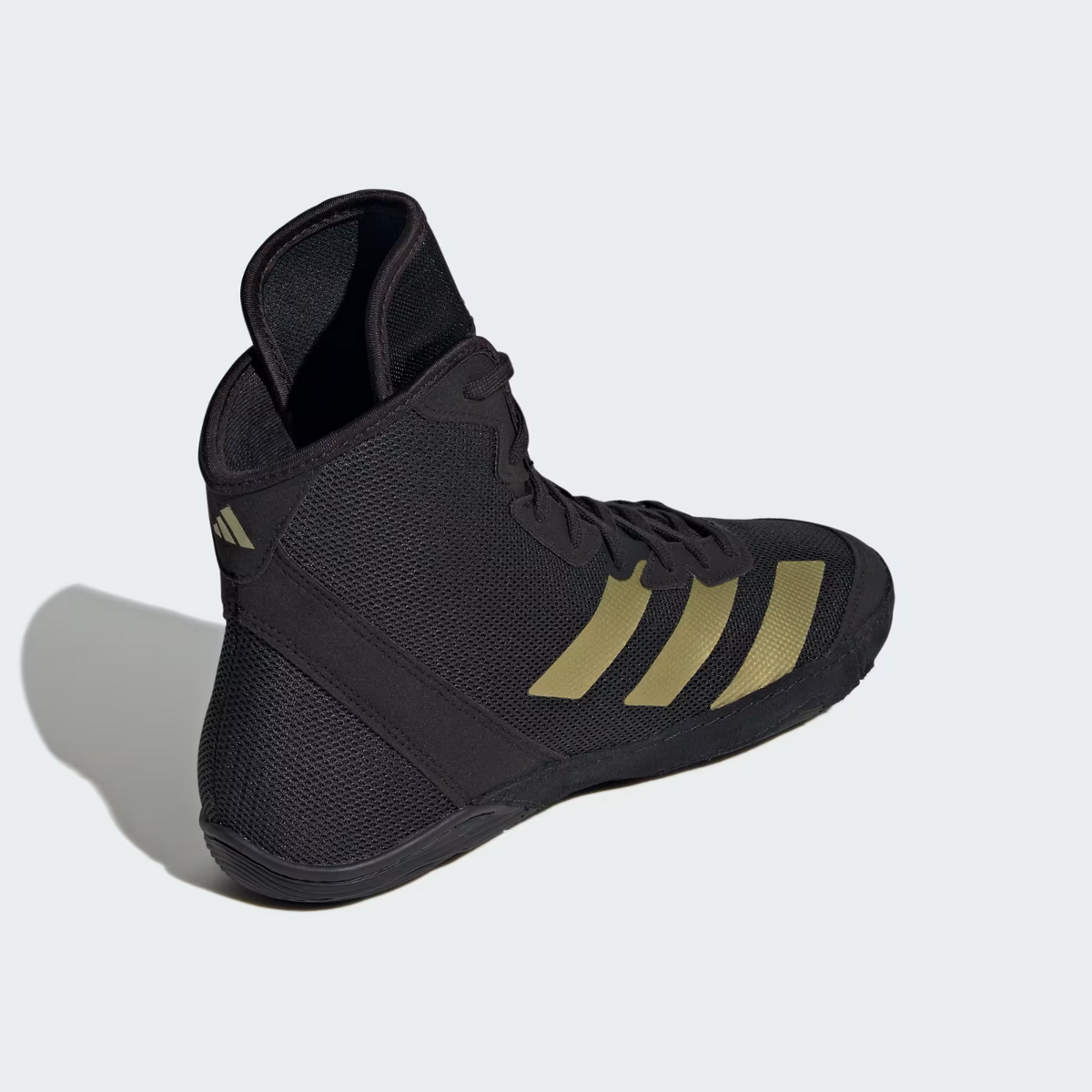 IE3207  adidas Adizero Mat Wizard 6 Core Black/Gold Metallic/Cloud White (Men's)