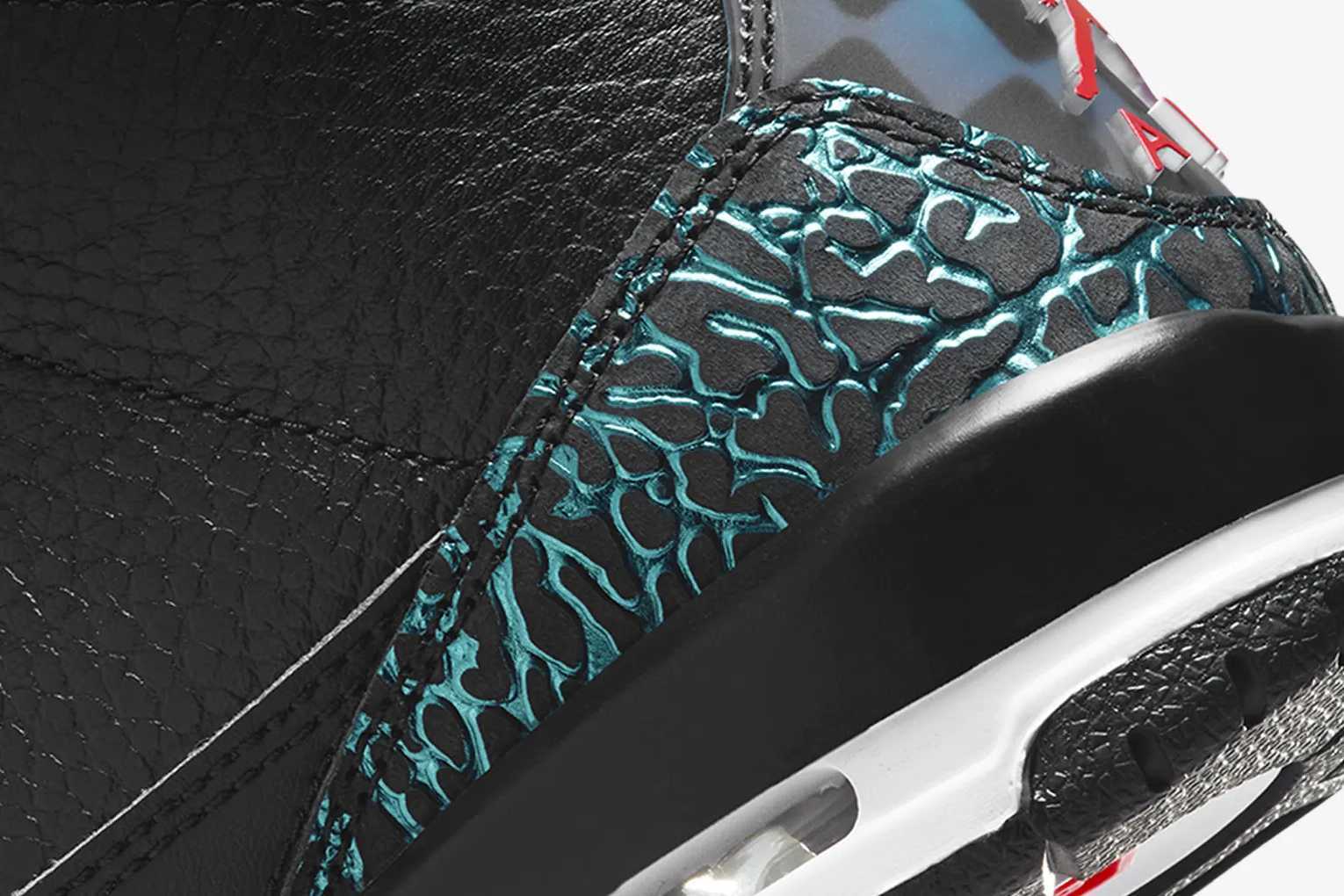 FV5437-001 Nike GS Air Jordan 3 Retro Black and Hyper Jade