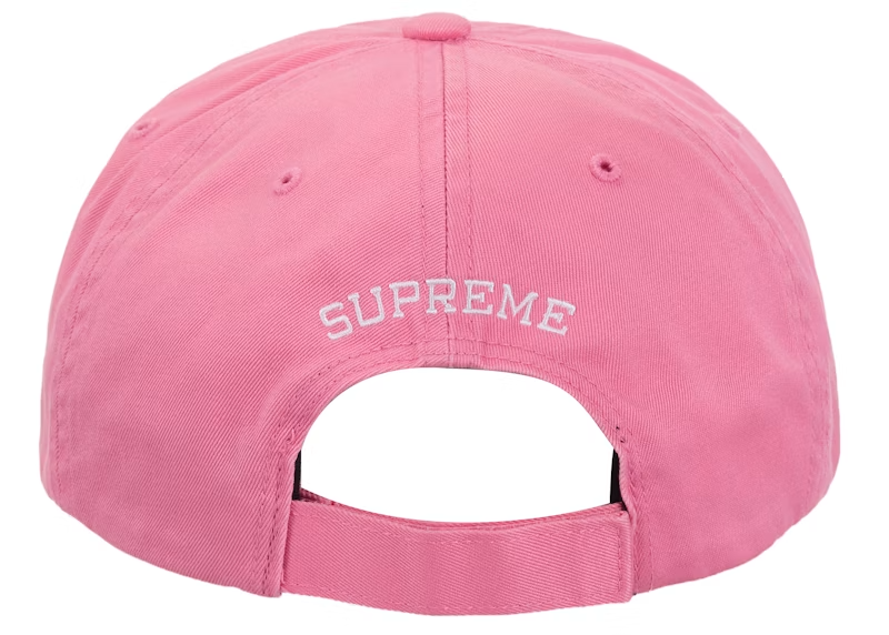 Supreme Embroidered Money Logo 6-Panel Pink