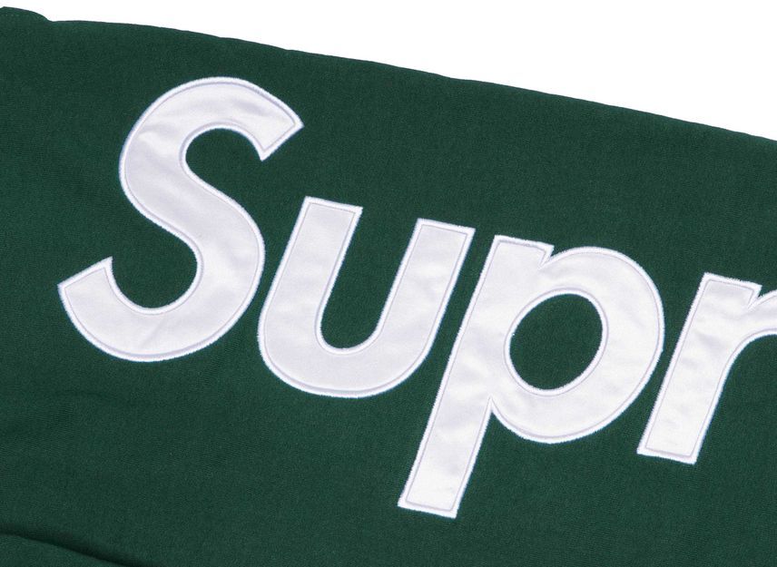 Supreme Satin Applique Sweatpant Dark Green