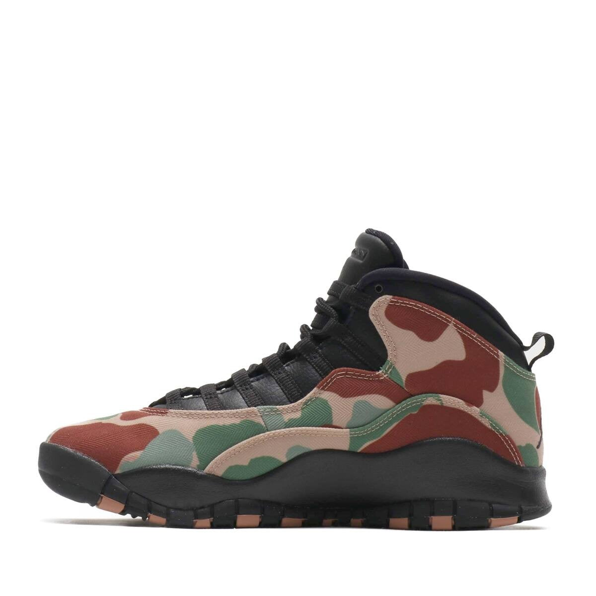 310805-200 Nike Air Jordan 10 Retro "Duck Camo" Black/Clay (Men's)