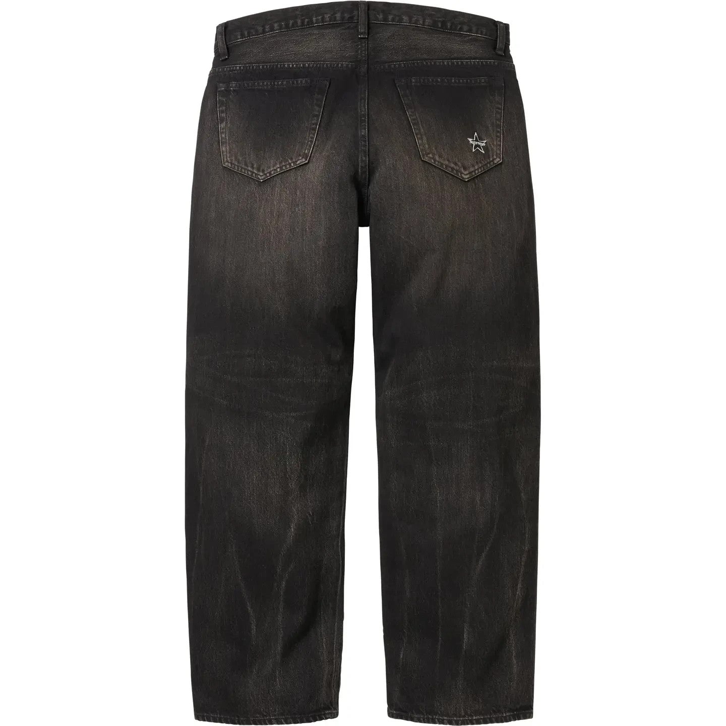 Supreme Distressed Loose Fit Selvedge Jean (26SS) Washed Black