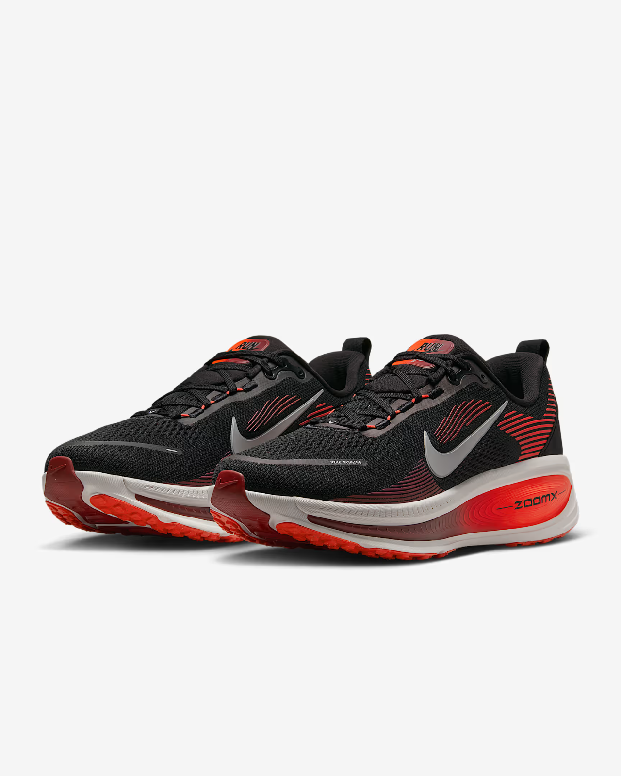 HM6803-008 Nike Vomero 18 Black Bright Crimson Team Red Summit White (Men's)