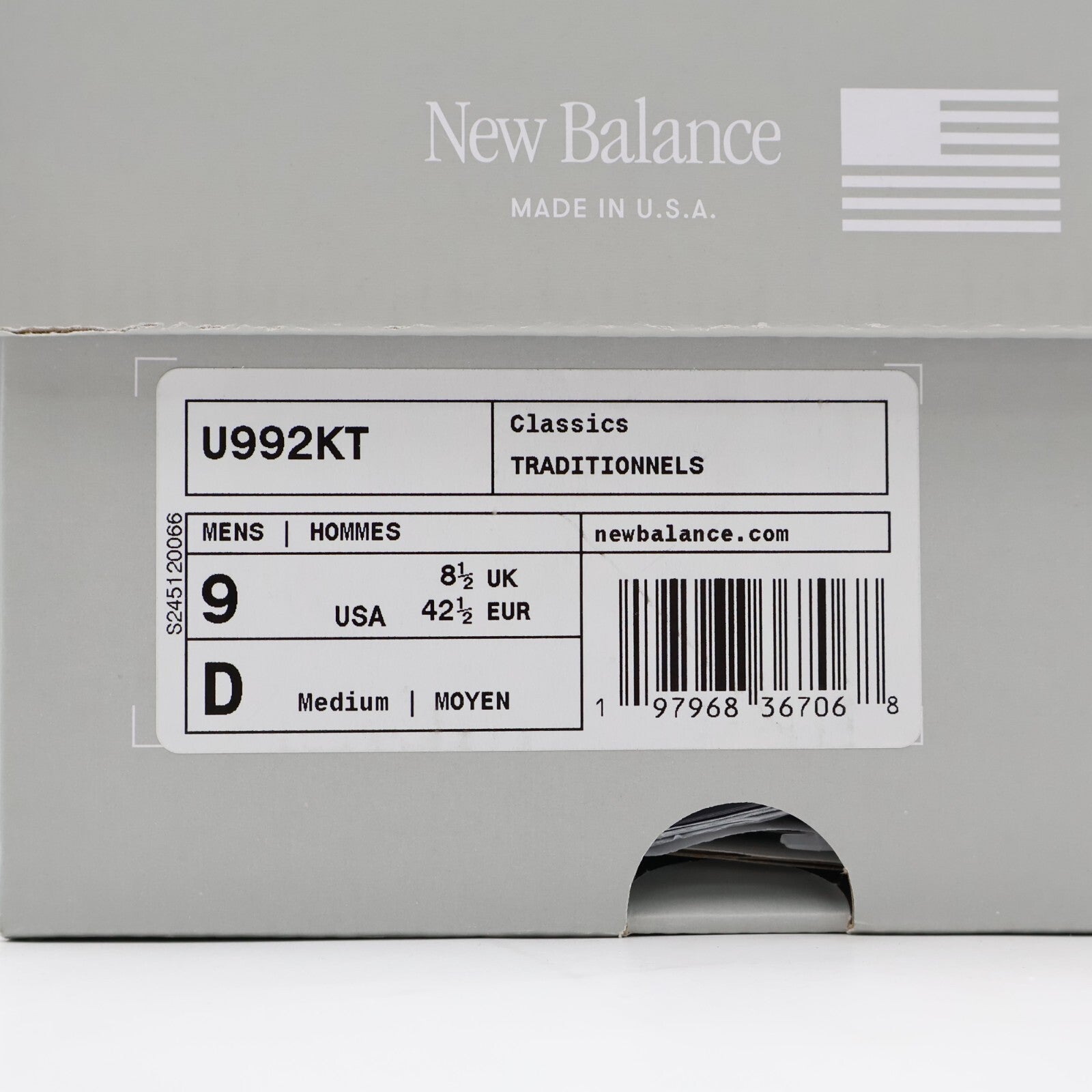U992KT KITH New Balance 992 Aegean Blue Shadow Gray (Men's)