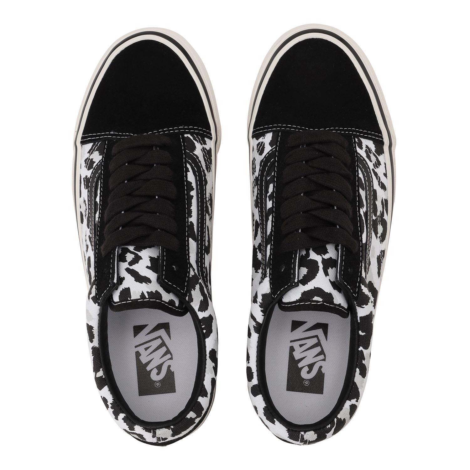 VN000D56BA2 Vans Premium Old Skool Leopard Black White (Men's)