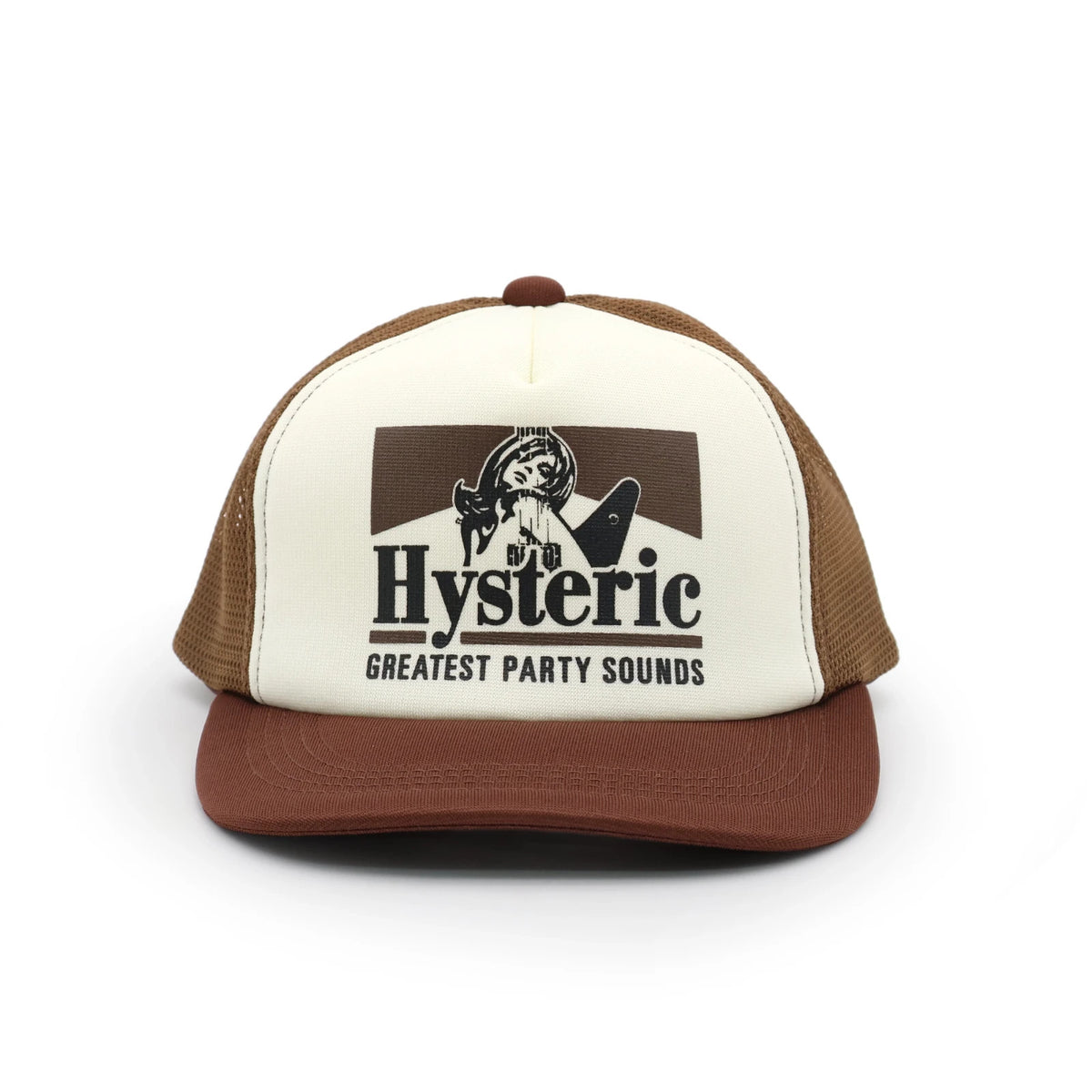 HYSTERIC GLAMOUR Guitar Girl Mesh Cap Brown
