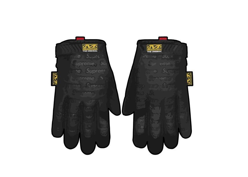 Supreme Mechanix Leather Work Gloves Black